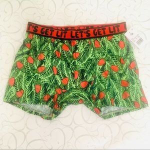 Let’s Get Lit Metallic Lights Boxer Briefs M NWT